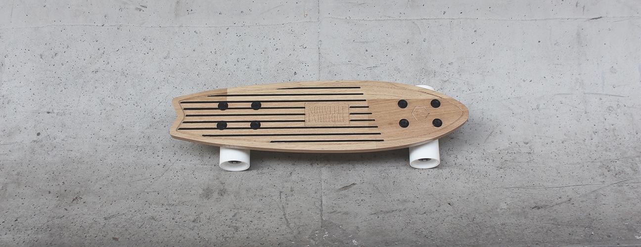 Skateboard créé par la Nouvelle Fabrique ©La Nouvelle Fabrique 2013